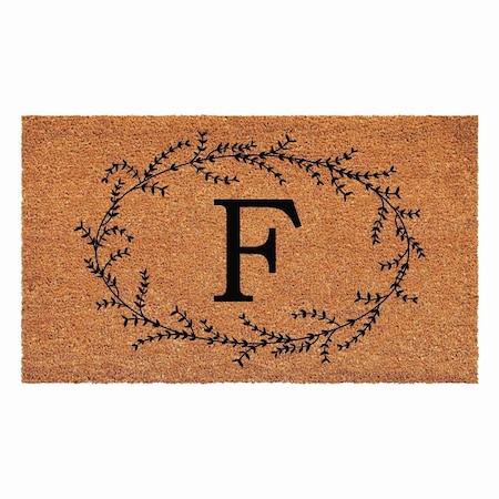 Calloway Mills Monogram Door Mat, Black, Natural, 24 in W x 36 in L 108362436F